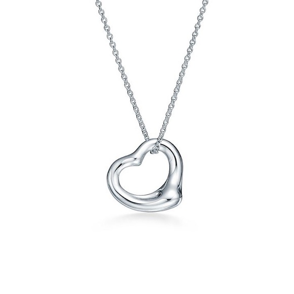 Authentic Tiffany Elsa Peretti Open Heart Necklace - Picture 2 of 9